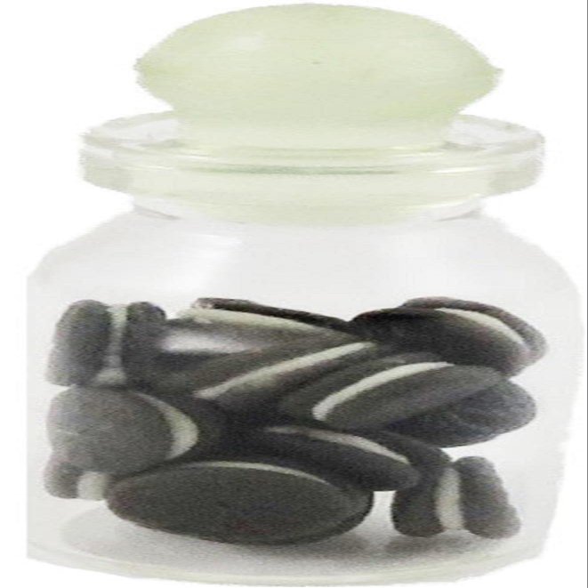 Melody Jane Dolls Houses Dollhouse Glass Jar with Chocolate Sandwich Cookies Kitchen Shop Accessory 1:12