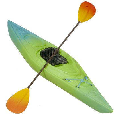 Melody Jane Dollhouse Kayak with Paddle Miniature Outdoor Sports Accessory 1:12 Scale