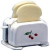 Melody Jane Dollhouse White Cherry Toaster & Slices of Bread Miniature Kitchen Accessory view 1