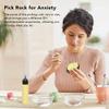 Pick Peel Stone Kit, Picking Rock Kit, Oval Stone DIY Toy Relaxing Relief Pick Rock Toy Fidget Toy Anxiety Relief Mental Relaxation Picking Toy for Children Adults for ADHD OCD Relieve(Yellow Latex) view 2