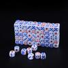 25pcs/lot Standard Plastic 10mm/12mm/14mm Game White Decider Dice Die RPG Toy Bauble B2C Shop Red and Blue Dots Dice GYH - (Color: 10mm) view 1
