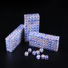 25pcs/lot Standard Plastic 10mm/12mm/14mm Game White Decider Dice Die RPG Toy Bauble B2C Shop Red and Blue Dots Dice GYH - (Color: 10mm) view 3