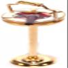 Melody Jane Dolls Houses Dollhouse Round Ashtray on Gold Stand Reutter Miniature Pub Study Accessory view 1