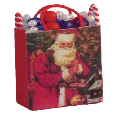 Dolls House Christmas Santa Gift Bag Miniature Shop Store Present Accessory 1:12