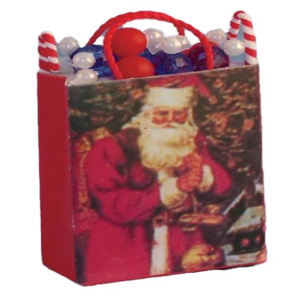Dolls House Christmas Santa Gift Bag Miniature Shop Store Present Accessory 1:12
