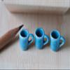 10 Turquoise Coffee Mug Tea Cup Dollhouse Miniatures Food Kitchen view 4