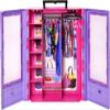 Barbie Closet with 6 Hangars, Accessory Features Translucent Doors, Racks, Shelves & Space for Doll (Not Included) view 3