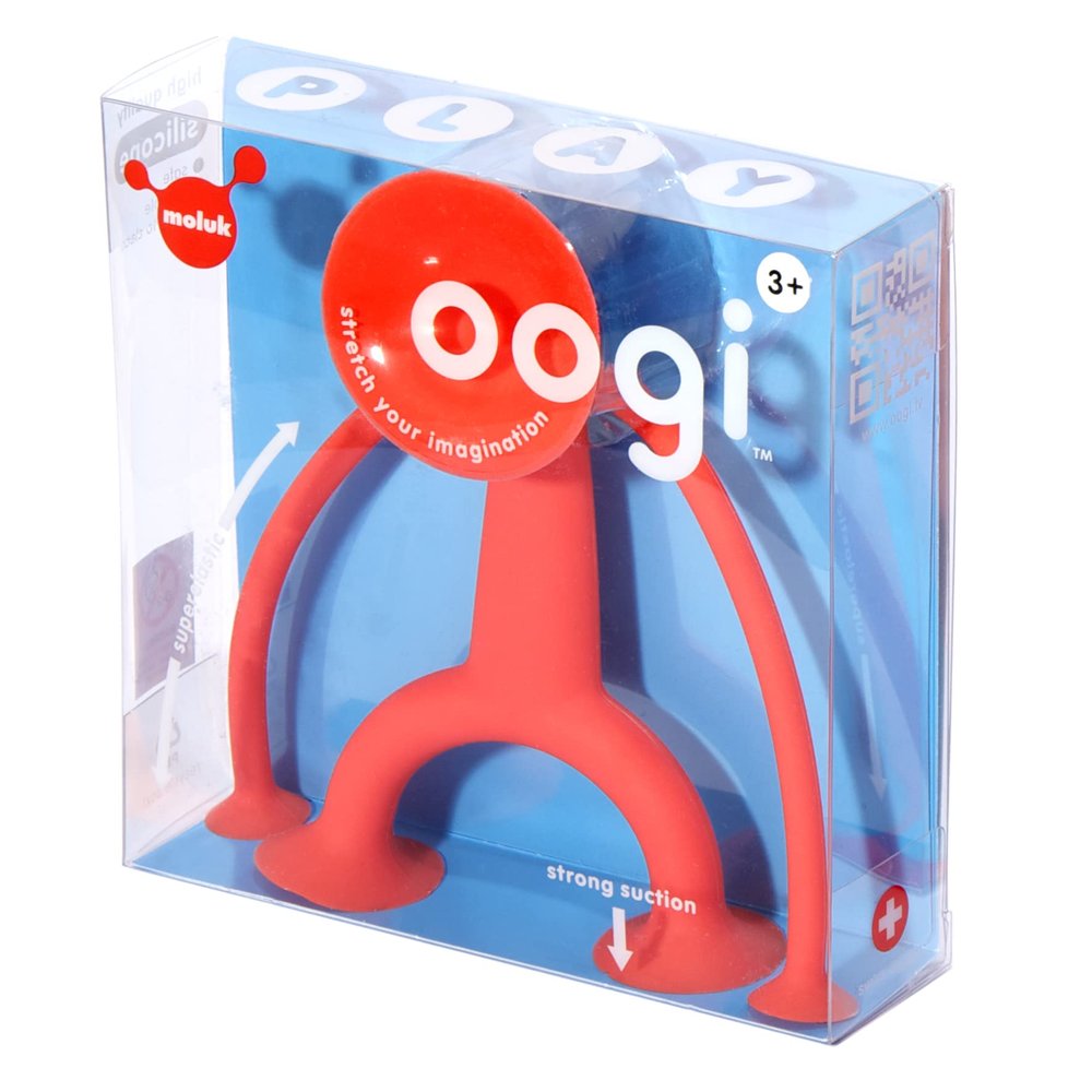 Fat Brain Toys Oogi by MOLUK - Red - Open-Ended Fidget Toy for Kids, Teens, Adults
