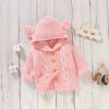 Baby Girl Boy Knit Cardigan Sweater Hoodies Warm Tops Toddler Infant Fox Ear Astronaut Hooded (Pink, 12-18 Months) view 4