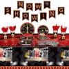 Tiamon 171 Pcs Movie Night Party Supplies Serves 24 Include Movie Theater Tablecloth Now Showing Banner TV Show Theme Plates and Napkins Tableware Set for Red Carpet Birthday Party Decorations view 1