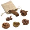 6 pieces real fake poo novelty floating fake poo toy, April Fool's Day prank, Gag Toyscat fake poo, Fake shit, many shapes animal poo.Brown view 1