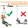 Zipline Brake Silica Zipline Stopper for Slackline Zipline Braking System Stop Stopper Zipline Kits for Backyard Zipline Parts Accessories Kids Backyard Zip Lines Brake view 2