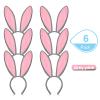 WILLBOND 6 Pieces Easter Plush Bunny Ears Cute Bunny Headband for Adult Costume Cosplay Easter Christmas(Gray, Pink,Regular Style) view 2