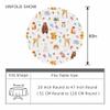AOYEGO Wild Animal Paradise Table Cloth Deer Giraffe Bear Fox Squirrel Hedgehog Hamster Snail Round Tablecloth 60 Inch for Dining Room, Party, Banquet view 4
