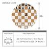 AOYEGO Brown Chessboard Table Cloth King Queen Horse Role Chess Game Round Tablecloth 60 Inch for Dining Room, Party, Banquet view 4