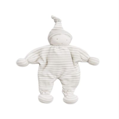 Under The Nile Organic Cotton Baby Buddy Lovey Grey Stripes Toy