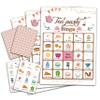 ZEDEV Tea Party Bingo Game, Party Games with 24 Players, Family Activities, Bingo Cards for Party Supplies, Party Favors Gifts for Young Adults - tea04 view 1