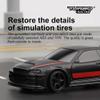 FLYCOLOR Turbo RC 1:76 Mini Sports Car 4CH 2.4GHZ Remote Control Full Proportional RTR Kit with 2 Replaceable Body Shell (C74-Black) view 4