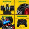 Remote Control Tractor Toy with Trailer | Metal Front & Front Loader Farm Vehicle Set with Lights & 8-Wheel Design, RC Tractor Truck for Boys & Girls Ages 3-9, Fun Farm Toy Gift for Toddlers & Kids view 3