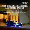 FLYCOLOR Turbo Racing 1:76 Scale Drift RC Car with Gyro Mini Full Proportional RTR 2.4GHZ Remote Control with 2 Replaceable Body Shell (C64-BLUE) view 3