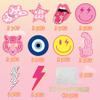 AellasNervalt 30Pcs Preppy Y2k Hot Pink Party Centerpieces Smile Face Star Lightning Lips Centerpiece Sticks Table Toppers for Teen Girl Birthday Bachelorette Early 2000s Theme Party Photo Booth Props view 2