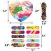 ceiba tree 30Pack Valentines Day Cards with Finger Skateboards for Kids Classroom Exchange Happy Valentines Day Party Favors view 4