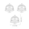 Zerodeko 10PCS Dollhouse Mini Cake Plate with Lid, Plastic Cupcake Stand Dome Cover, Clear Small Cake Display Stand for Dollhouse Kitchen Party Supplies Accessories 1 12 Scale view 2