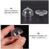 Zerodeko 10PCS Dollhouse Mini Cake Plate with Lid, Plastic Cupcake Stand Dome Cover, Clear Small Cake Display Stand for Dollhouse Kitchen Party Supplies Accessories 1 12 Scale view 3