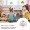 Zerodeko 10PCS Dollhouse Mini Cake Plate with Lid, Plastic Cupcake Stand Dome Cover, Clear Small Cake Display Stand for Dollhouse Kitchen Party Supplies Accessories 1 12 Scale view 4