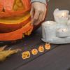 NOLITOY 4 Pcs Thanksgiving Day Miniature Pumpkin Figurine, Resin Pumpkin Dolls Ornament Statue for Indoor Haunted House Party Decoration and Spooky Celebrations view 3