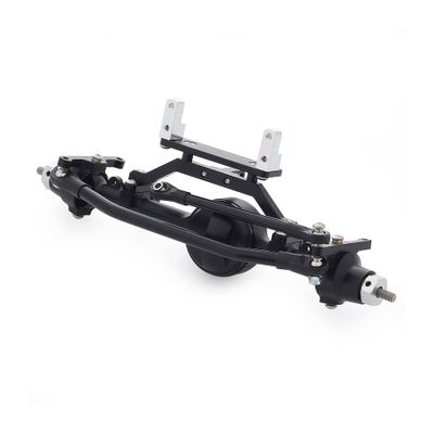 CNC Aluminum Alloy Complete Front Axle for 1/10 RC Crawler RC4WD Ge-Lande II TF2 D110 Yo-ta II Axles (Black)
