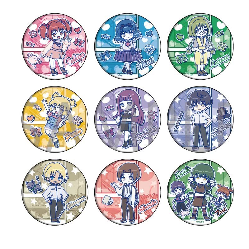 Tokyo Mewu NYU~02 Candy Art Can Badge, Box of 9
