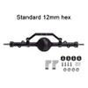 AMK CNC Aluminum Alloy Complete Rear Axle for 1/10 RC Crawler RC4WD Ge-Lande II TF2 D110 Yo-ta II Axles (Black) view 4