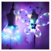 PURFEEL Girls Led Light up Angel Wings Kids Butterfly Wings Costume 4Pcs Sets Blue view 1