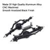CNC Aluminum Alloy Front Rear Axle Complete Set for 1/10 RC Crawler RC-4WD Gela-nde II TF2 D110 Yo-ta II Axles(Black) view 2
