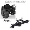 CNC Aluminum Alloy Front Rear Axle Complete Set for 1/10 RC Crawler RC-4WD Gela-nde II TF2 D110 Yo-ta II Axles(Black) view 3