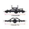 CNC Aluminum Alloy Front Rear Axle Complete Set for 1/10 RC Crawler RC-4WD Gela-nde II TF2 D110 Yo-ta II Axles(Black) view 4