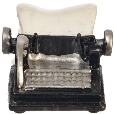 Dollhouse Black & White Typewriter Miniature Study Office Accessory 1:12