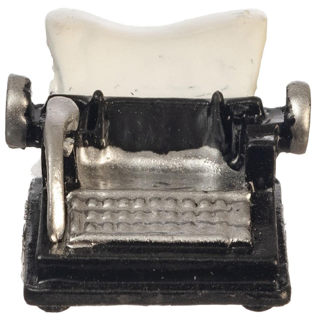 Dollhouse Black & White Typewriter Miniature Study Office Accessory 1:12