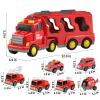 TEMI Toddler Truck Boy Toys for Kids 3-5 Years - 7 Pack Friction Powered Vehicle Car Toy for Toddlers 1-3, Carrier Truck Toys for 3 4 5 6 Years Old Boys Girl, Christmas Birthday Gifts for Age 3-9 view 2