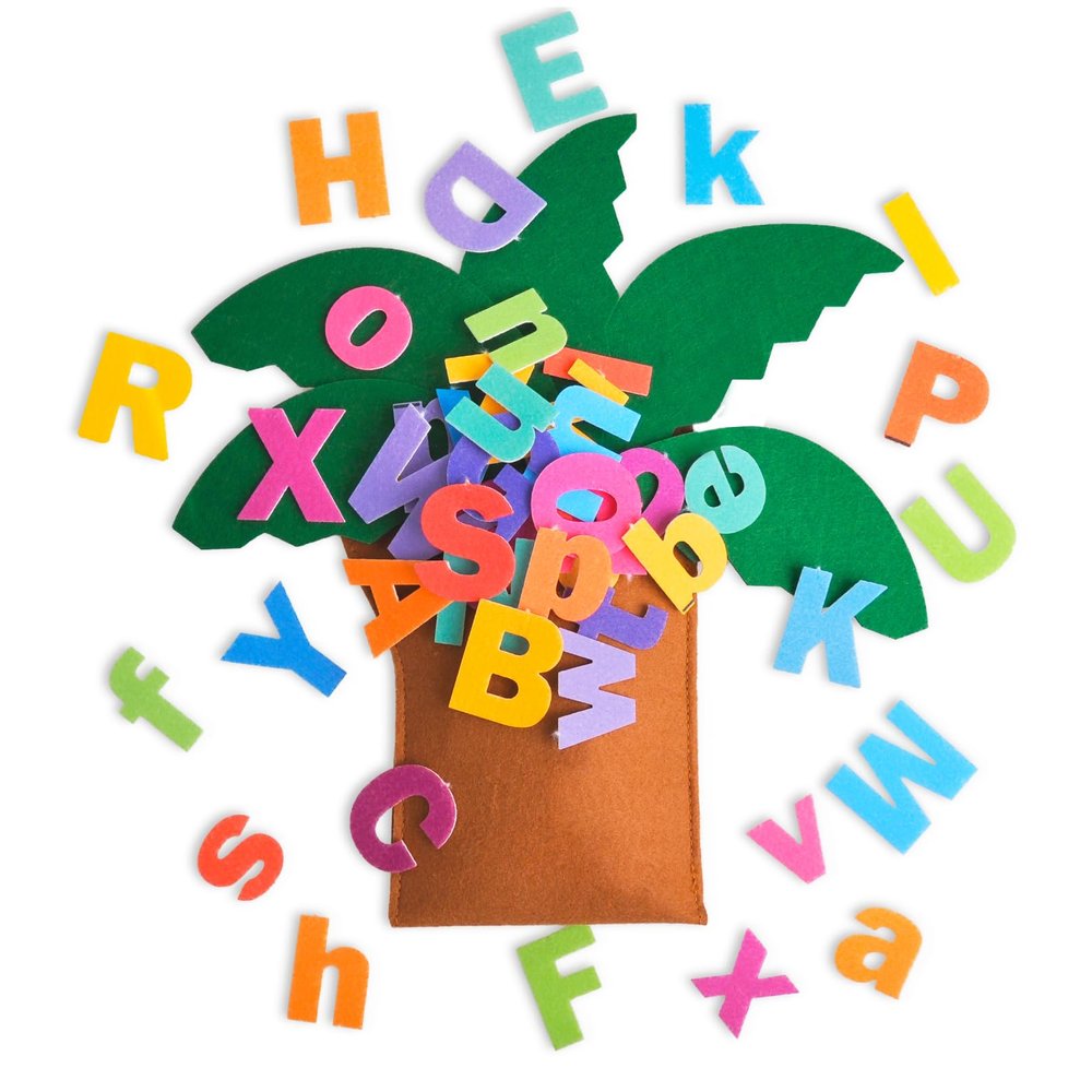 CHEFAN Tree and Letter Props from The Childhood Favorite Book, Felt Numbers and Letters
