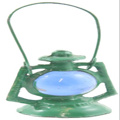Melody Jane Dolls Houses Dollhouse Green Oil Lamp Lantern Miniature Ornamental Accessory 1:12 Scale