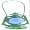 Melody Jane Dolls Houses Dollhouse Green Oil Lamp Lantern Miniature Ornamental Accessory 1:12 Scale view 1
