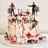 17 PCS Zombie Cake Decoration Zombie Cake Toppers Zombie Figure Themed Party Decorations for Halloween Birthday Weeding Party Cake Decorations view 1