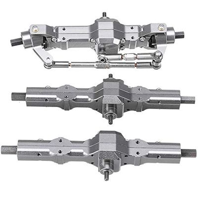 for WPL 1/16 B16 B36 6WD Replace Upgrade Front/ Rear/ Bridge Axle Part Set Truck RC Car Parts Aluminum Alloy Durable ( Color : Silver )