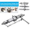 for WPL 1/16 B16 B36 6WD Replace Upgrade Front/ Rear/ Bridge Axle Part Set Truck RC Car Parts Aluminum Alloy Durable ( Color : Silver ) view 2
