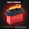 GoolRC 20KG Digital Servo, 2PCS High Torque Stainless Steel Gear Servo with 25T Servo Arm for 1/8 1/10 RC Car, Control Angle 180 view 2