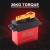 GoolRC 20KG Digital Servo, 2PCS High Torque Stainless Steel Gear Servo with 25T Servo Arm for 1/8 1/10 RC Car, Control Angle 180 view 3