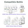 4-Pack Baby Bottle Lids,Screw Lid,Travel and Storage Baby Bottle Caps Compatible for Avent Wide Mouth Bottles,Cap Replace Avent Natural Bottle Sealing Ring and Sealing Disc view 2