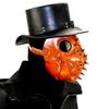 Dajingkj Plague Doctor Mask Steampunk PU Leather Long Nose Bird Beak Half Plague Mask Adjustable Scary Halloween Mask Costumes Props view 4